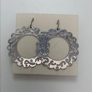 Silver hoop earrings